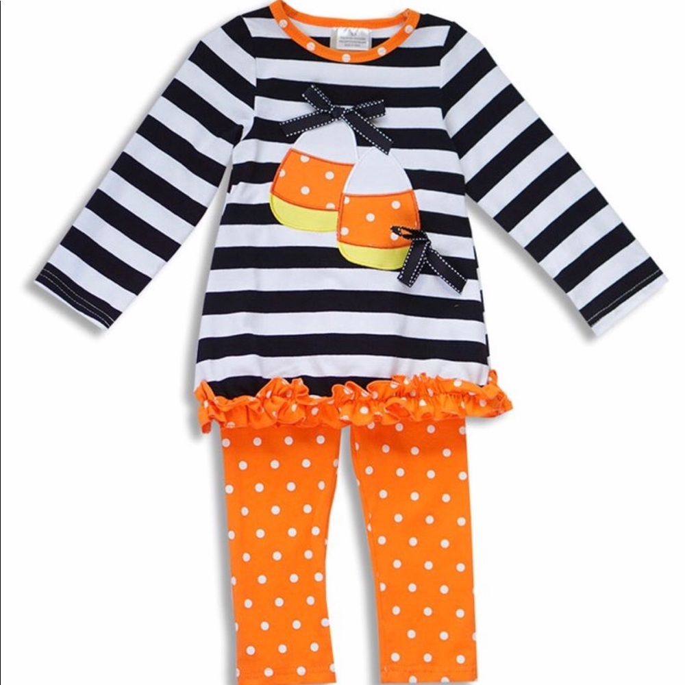 Candy corn Ruffle Set
